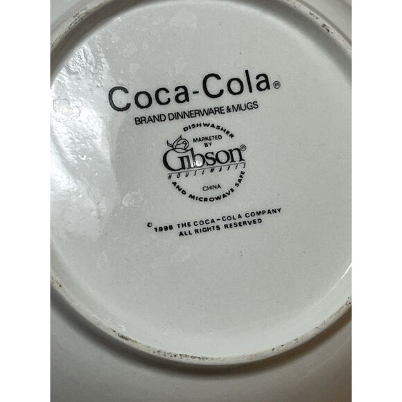 Gibson Designs Coca Cola Traditions Stained Glass Pattern Soup/Cereal Bowl 6 Set - Picture 9 of 9